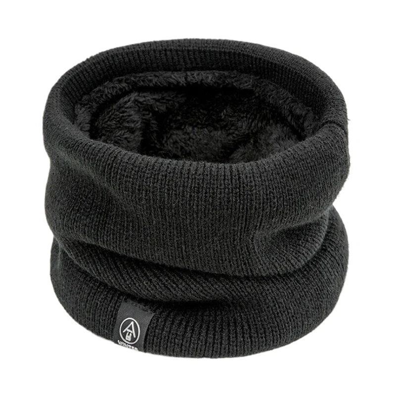 Knitted Scarf Winter Warm Snood Scarves Solid Thicken Wool Fur Neck Warmer Unisex Men Neck Scarfs Ring Female Pullover Scarf