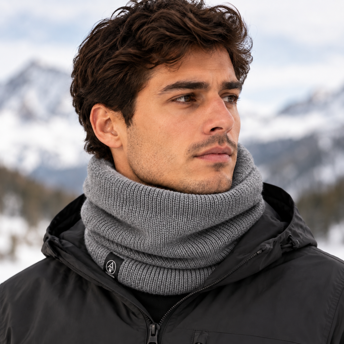 Knitted Scarf Winter Warm Snood Scarves Solid Thicken Wool Fur Neck Warmer Unisex Men Neck Scarfs Ring Female Pullover Scarf
