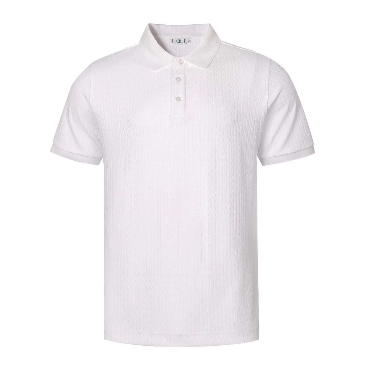 The Heritage Textured Cotton Polo – Off-White
