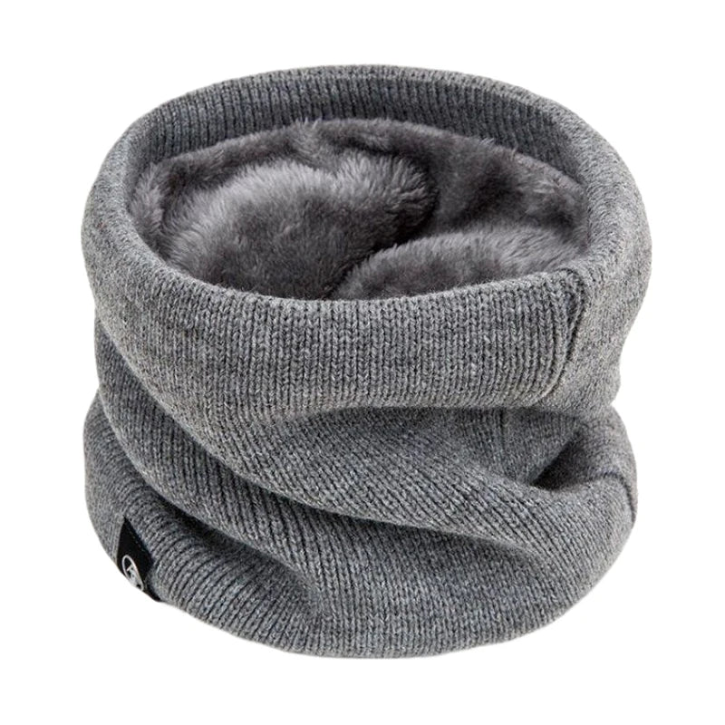 Knitted Scarf Winter Warm Snood Scarves Solid Thicken Wool Fur Neck Warmer Unisex Men Neck Scarfs Ring Female Pullover Scarf