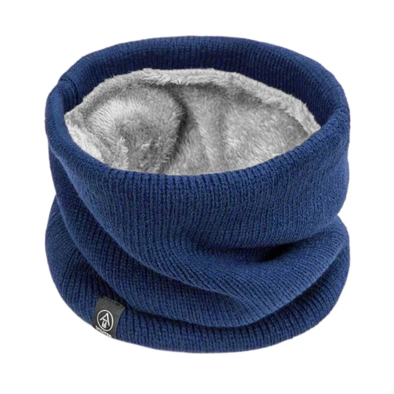 Knitted Scarf Winter Warm Snood Scarves Solid Thicken Wool Fur Neck Warmer Unisex Men Neck Scarfs Ring Female Pullover Scarf